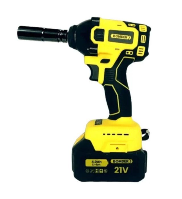 Chave Impacto Parafusadeira Furadeira 2 Baterias 21V Amarelo